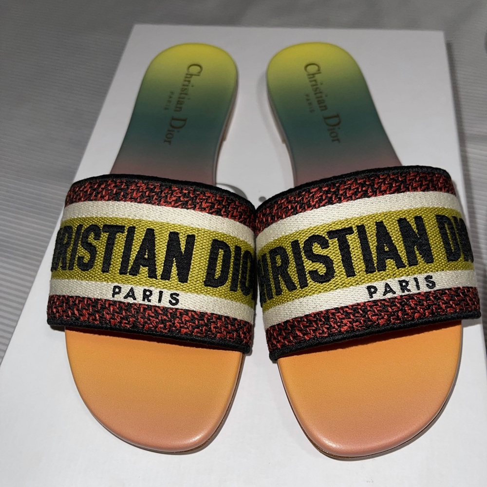 SOLD Christian Dior DWay Ombré Rainbow Slide
